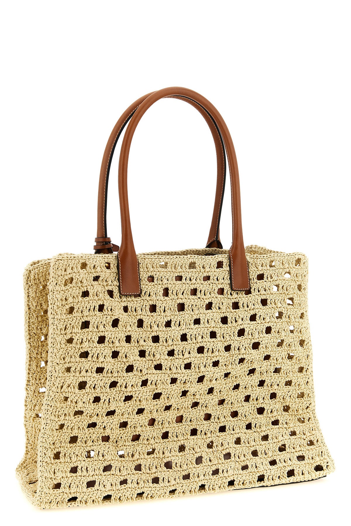 large raffia shopping bag