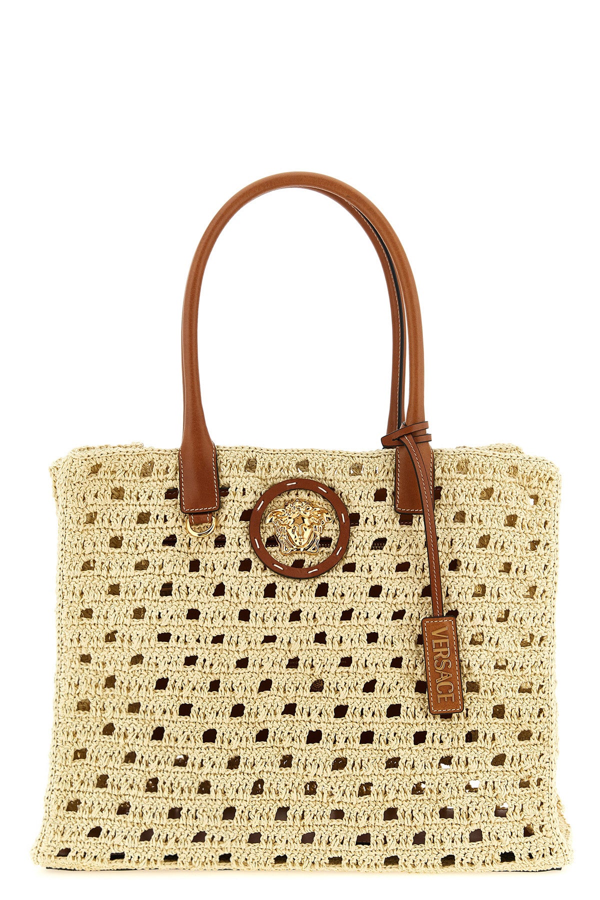 large raffia shopping bag