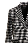 single breast tweed wool blazer jacket