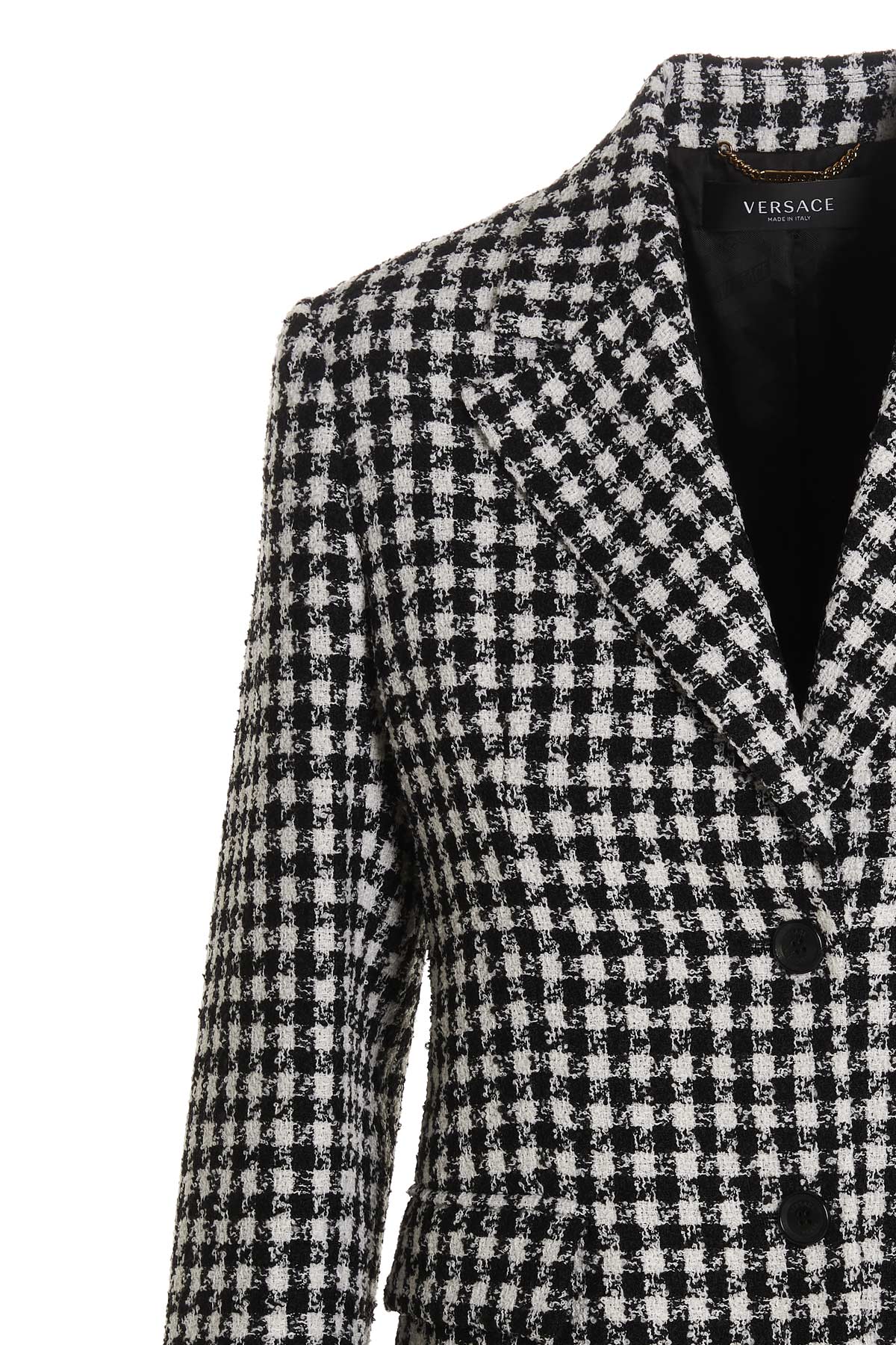 single breast tweed wool blazer jacket