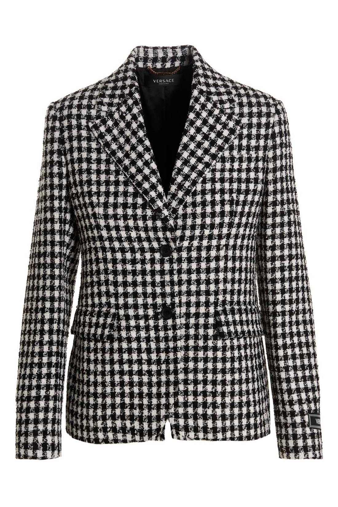 VERSACE 42 single breast tweed wool blazer jacket