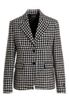 single breast tweed wool blazer jacket
