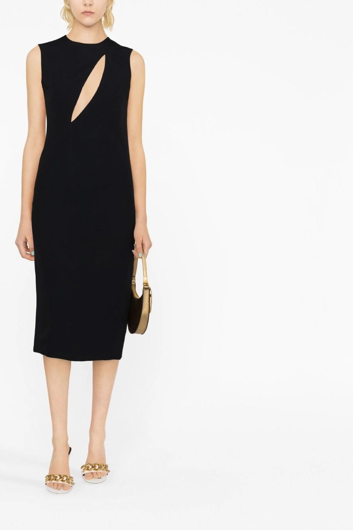 sleeveless midi dress