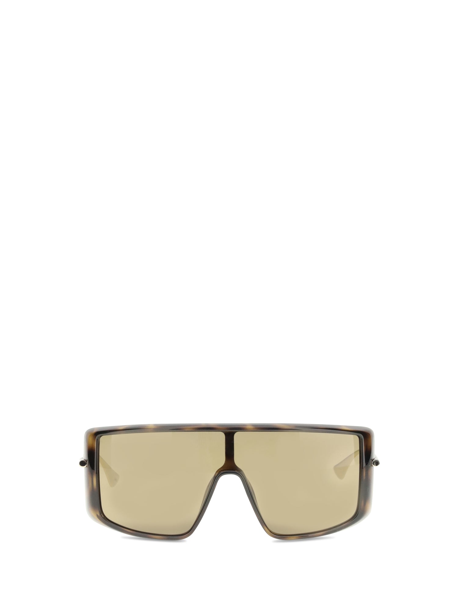 ALEXANDER MCQUEEN OS havana t-bar visor sunglasses