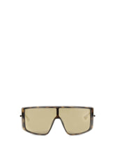 ALEXANDER MCQUEEN OS havana t-bar visor sunglasses