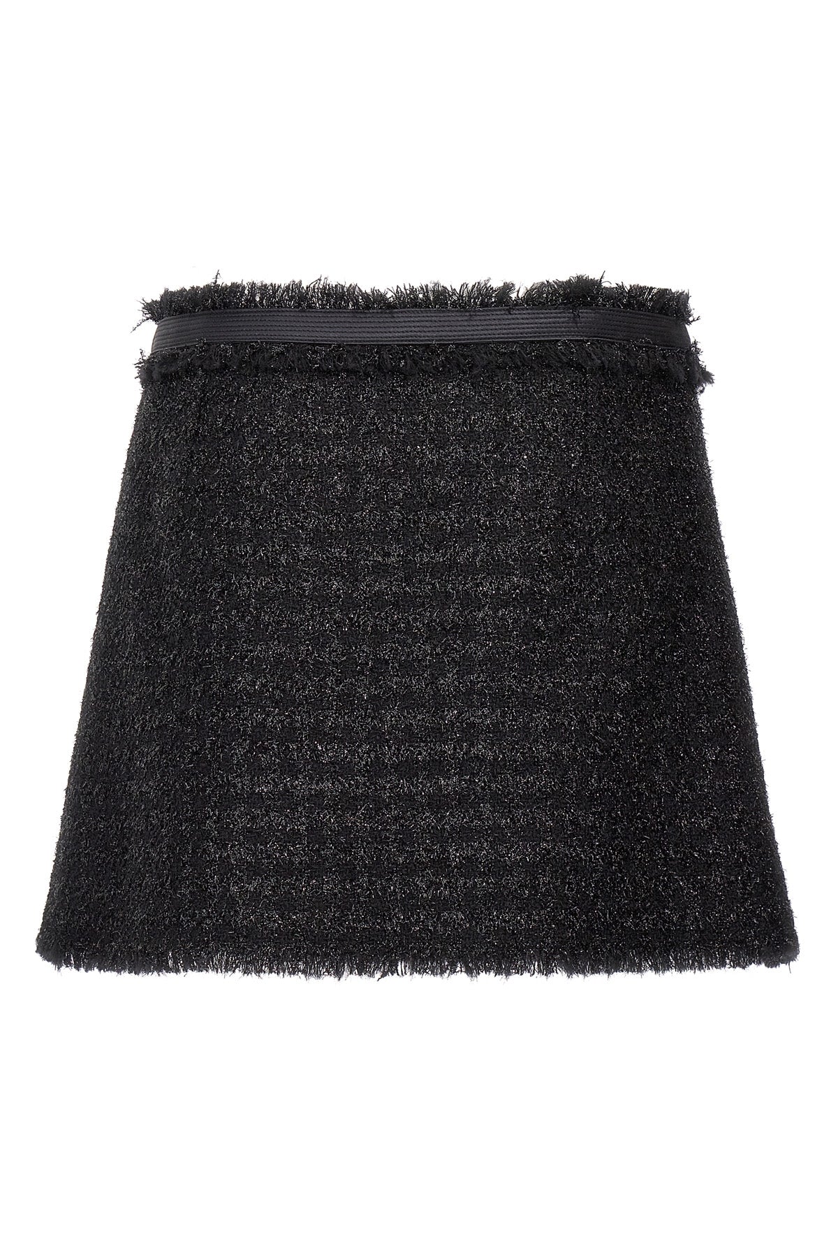 lurex wool blend skirt