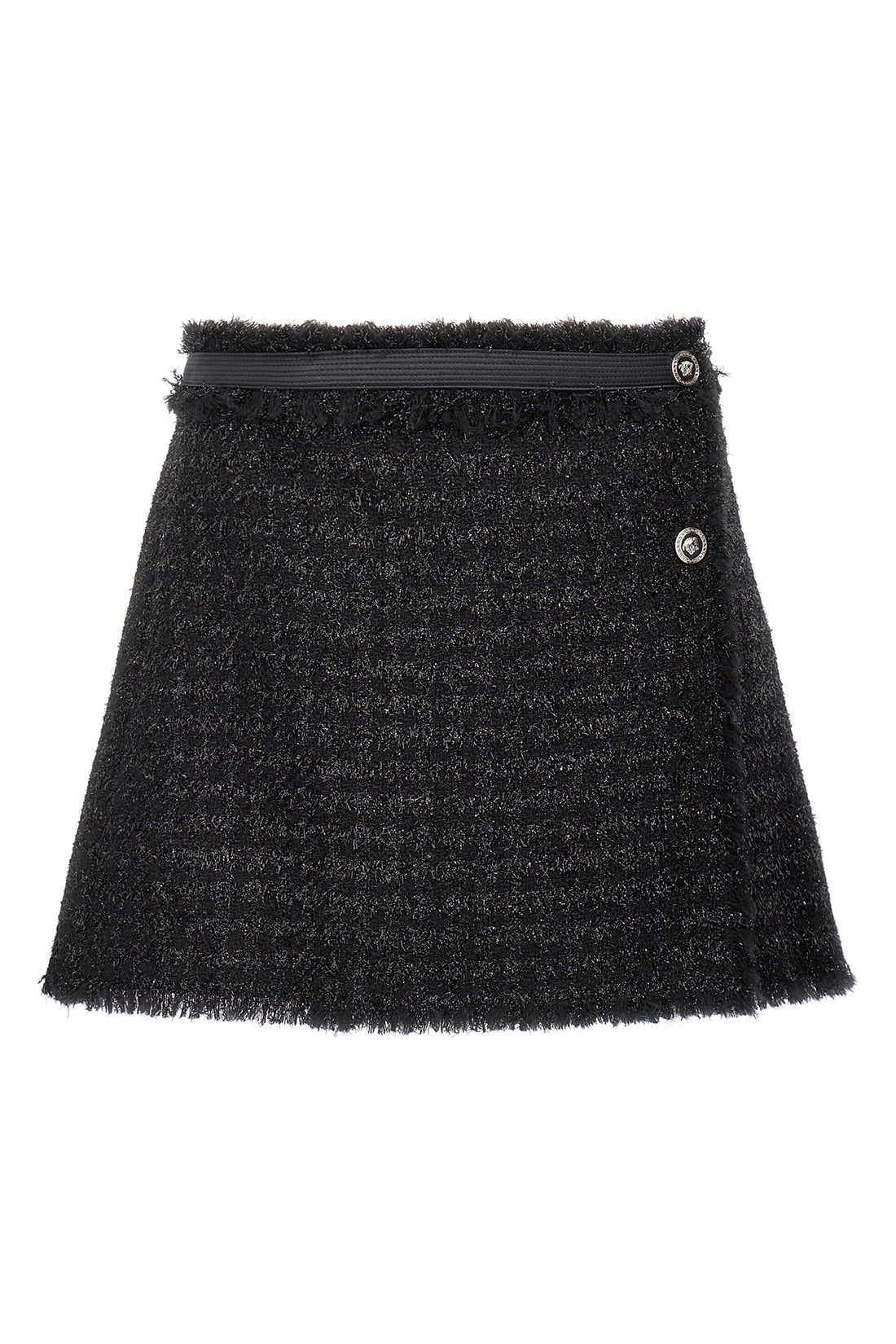 VERSACE 40 lurex wool blend skirt