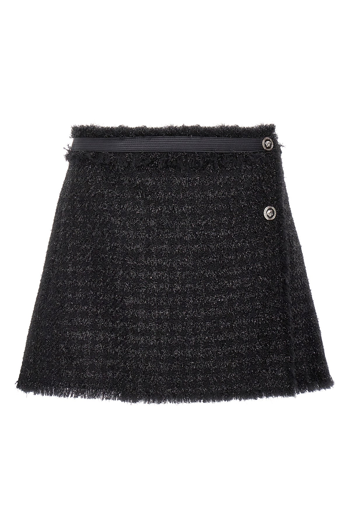 lurex wool blend skirt