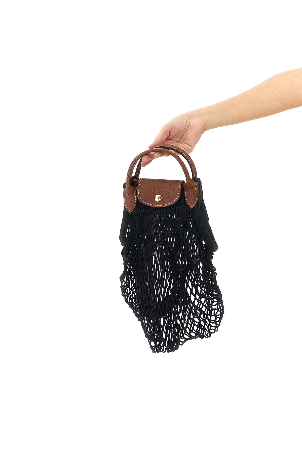 l le pliage filet shoulder bag in cotton mesh