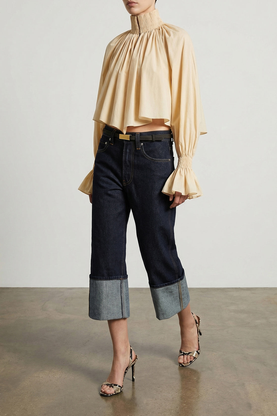 KHAITE 75 cm empire suede belt