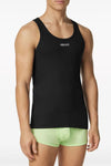 tank top in stretch ribbed cotton
