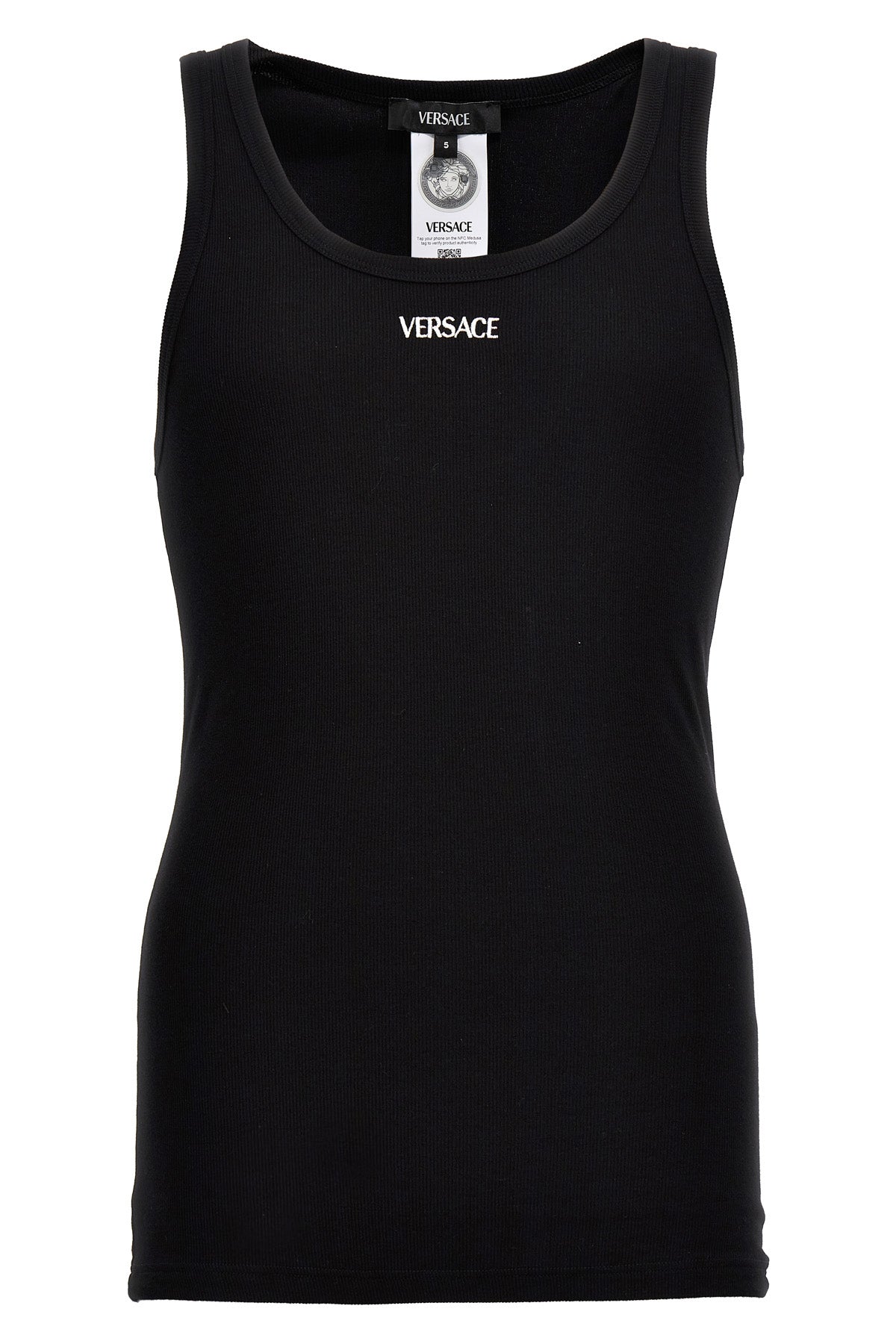 tank top in stretch ribbed cotton
