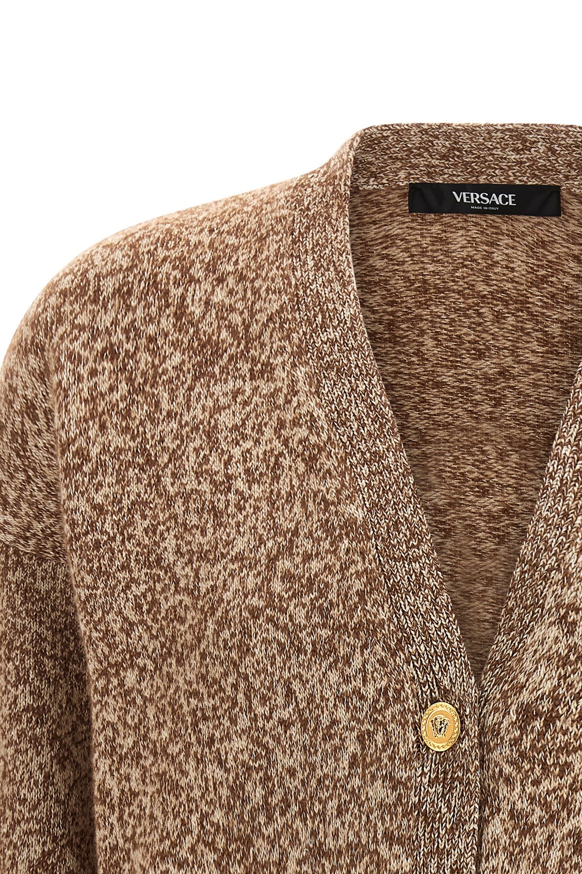 mouliné wool and cashmere blend cardigan