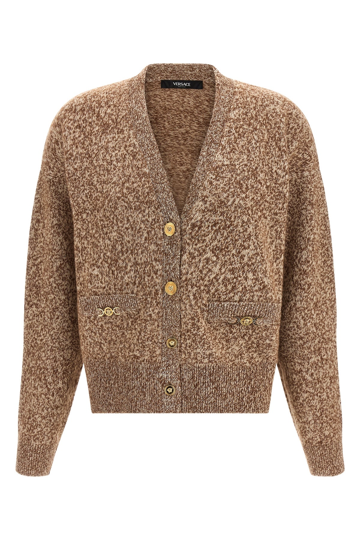 mouliné wool and cashmere blend cardigan