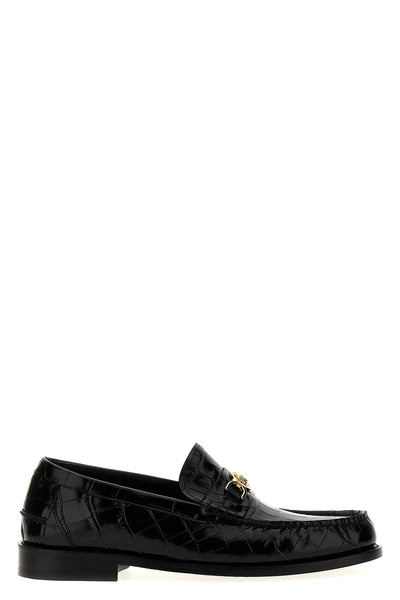 coconut-print leather loafers
