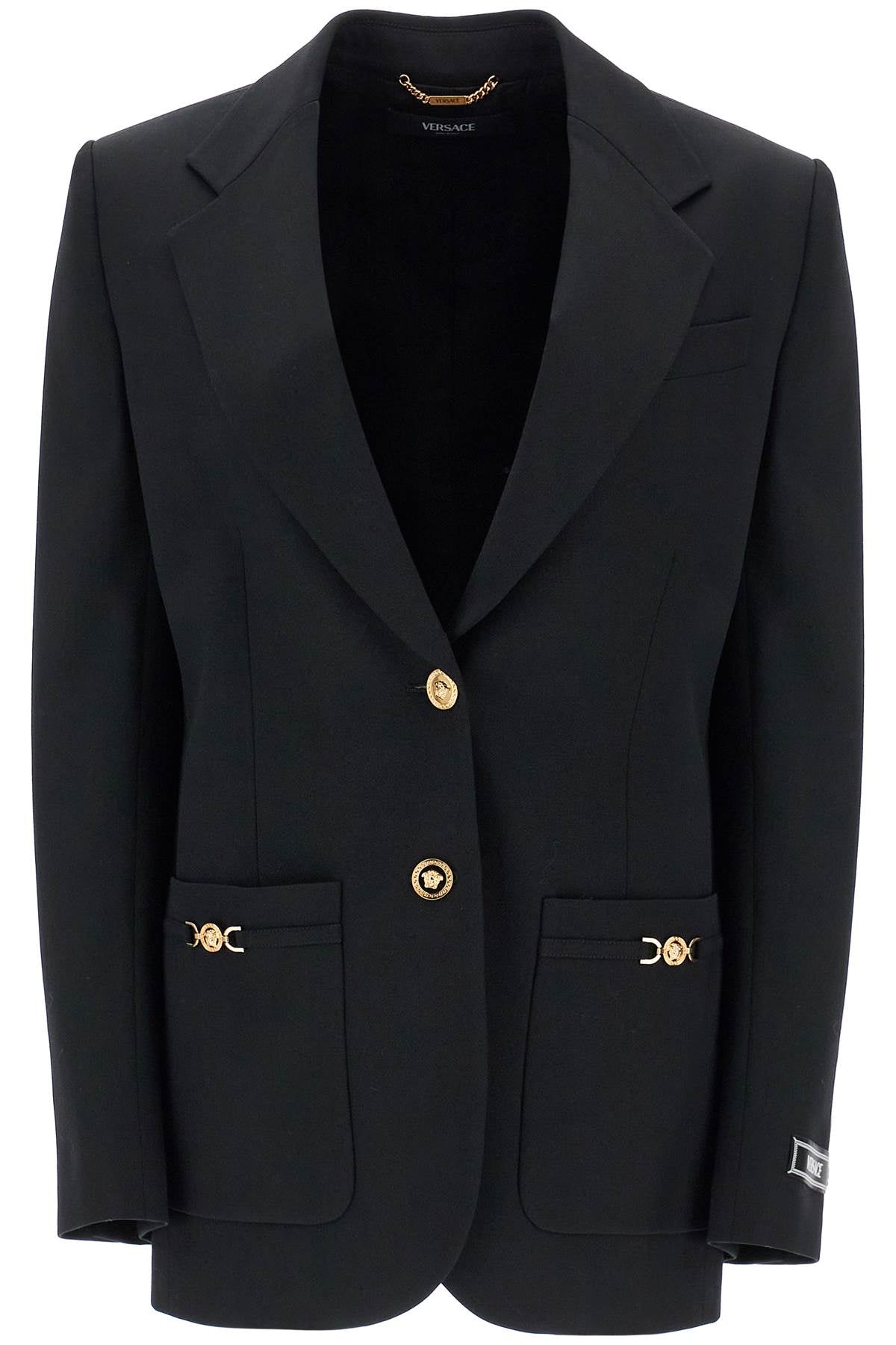 single-breasted wool stretch blazer