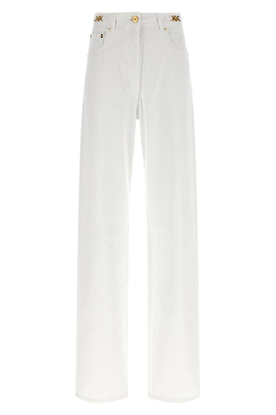 garment-dyed cotton denim jeans