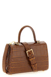 small handbag in embossed crocodile effect leather