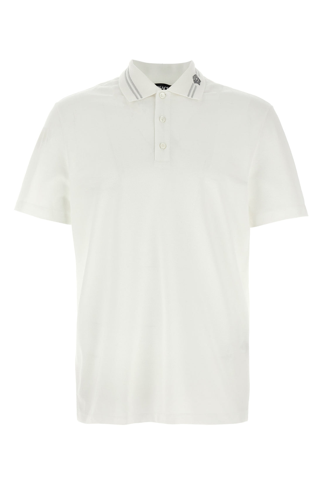 VERSACE L medusa embroidery cotton piqué polo shirt