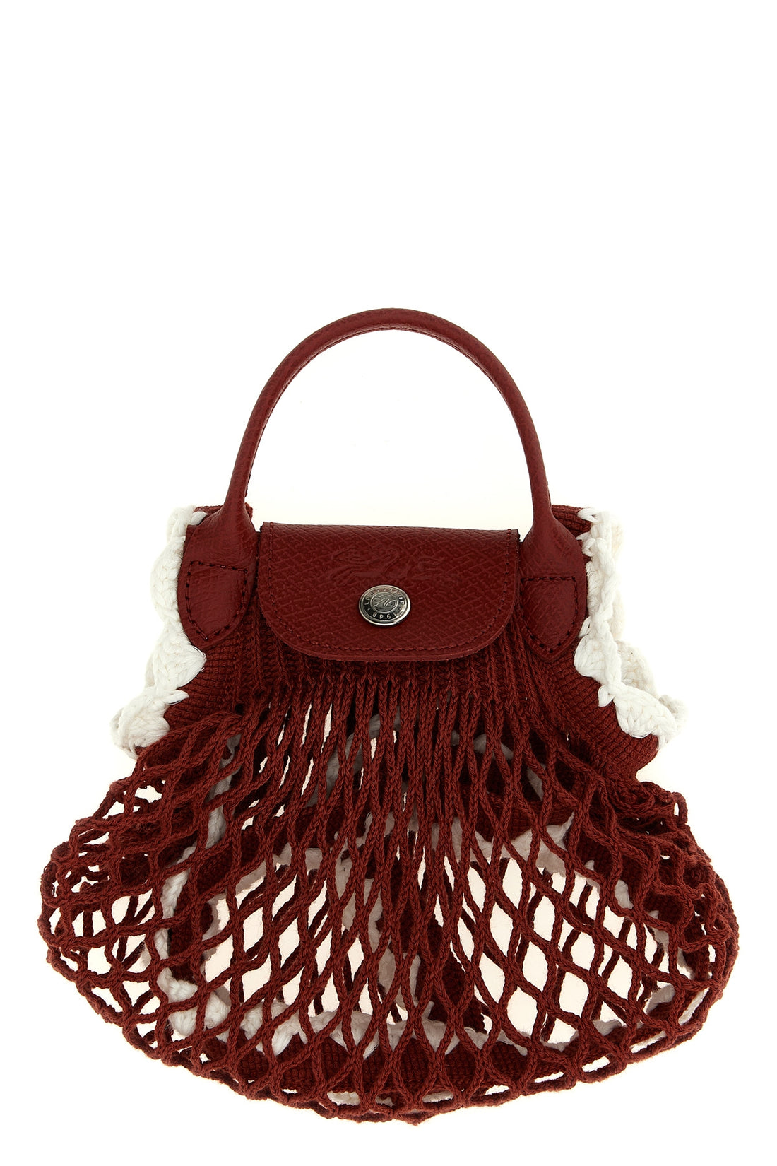 LONGCHAMP OS xs le pliage filet cotton mesh crossbody bag