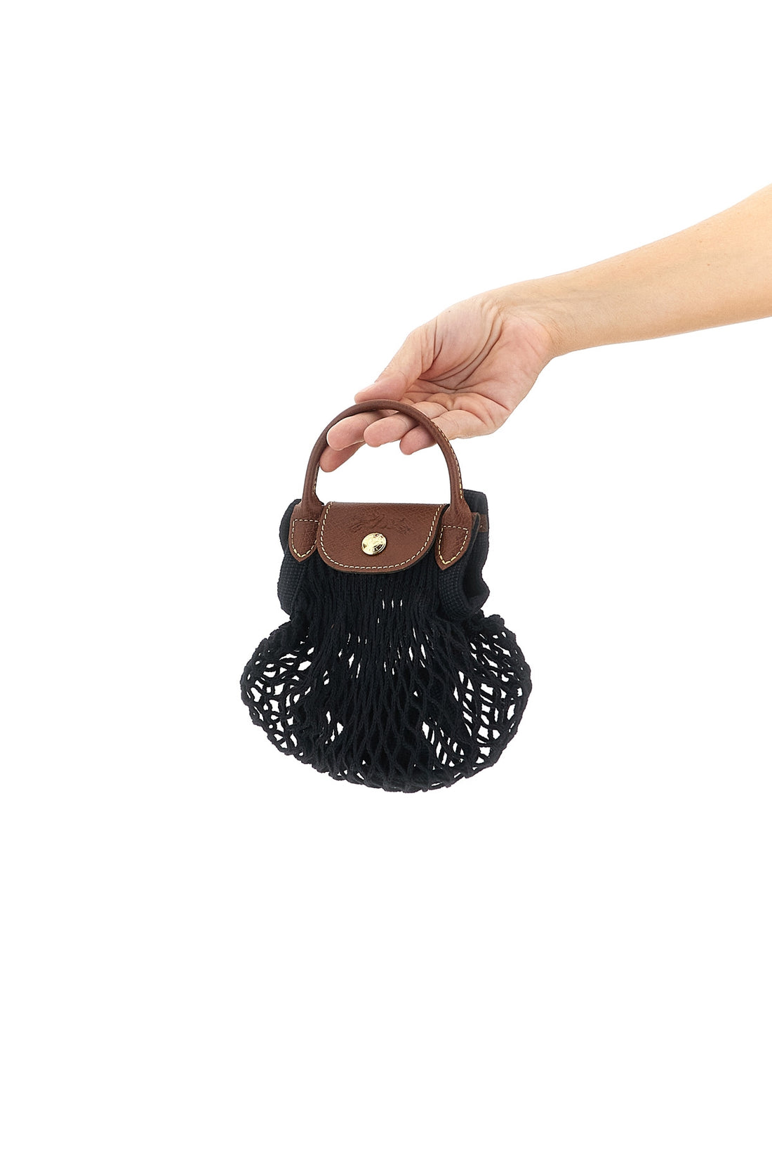 LONGCHAMP OS xs le pliage filet crossbody bag in cotton mesh