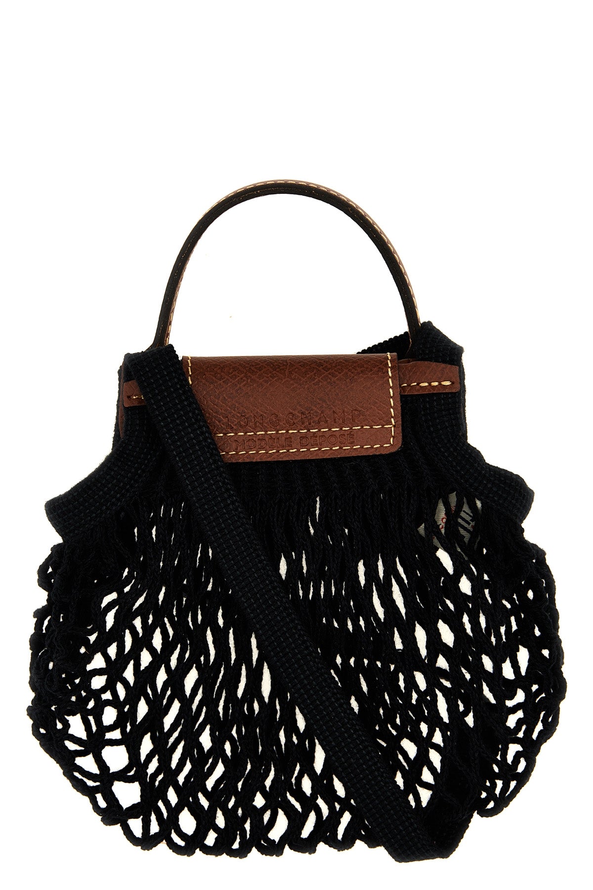 xs le pliage filet crossbody bag in cotton mesh