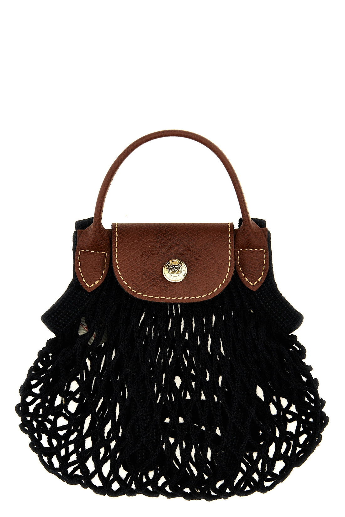 LONGCHAMP OS xs le pliage filet crossbody bag in cotton mesh