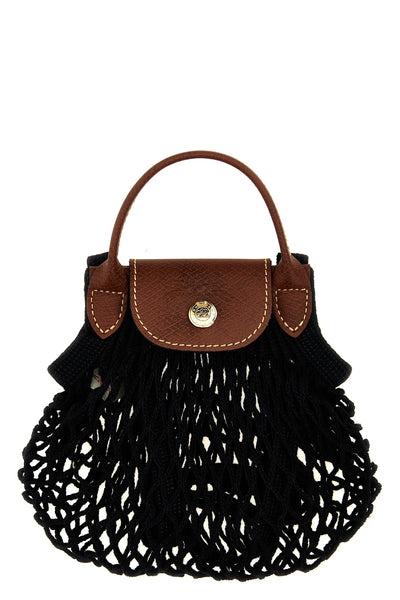 xs le pliage filet crossbody bag in cotton mesh
