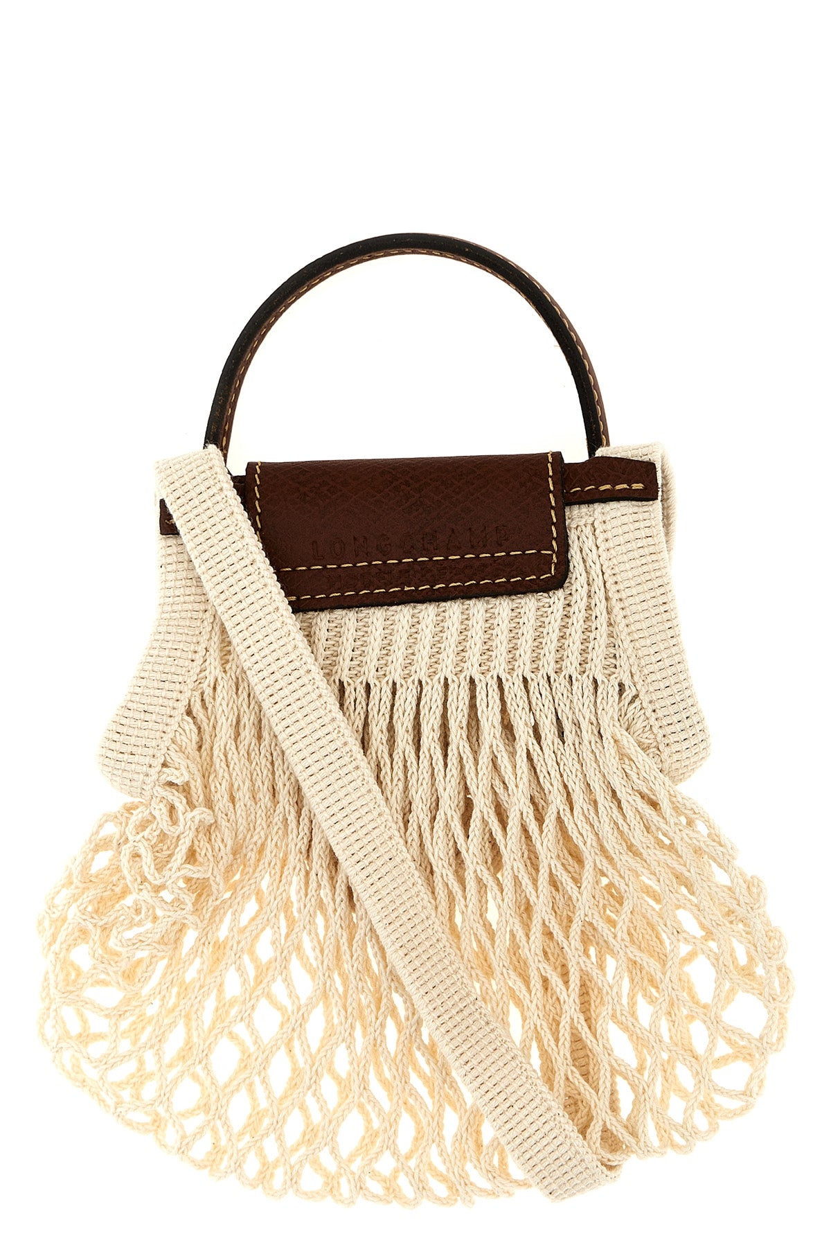 xs le pliage filet crossbody bag in cotton mesh