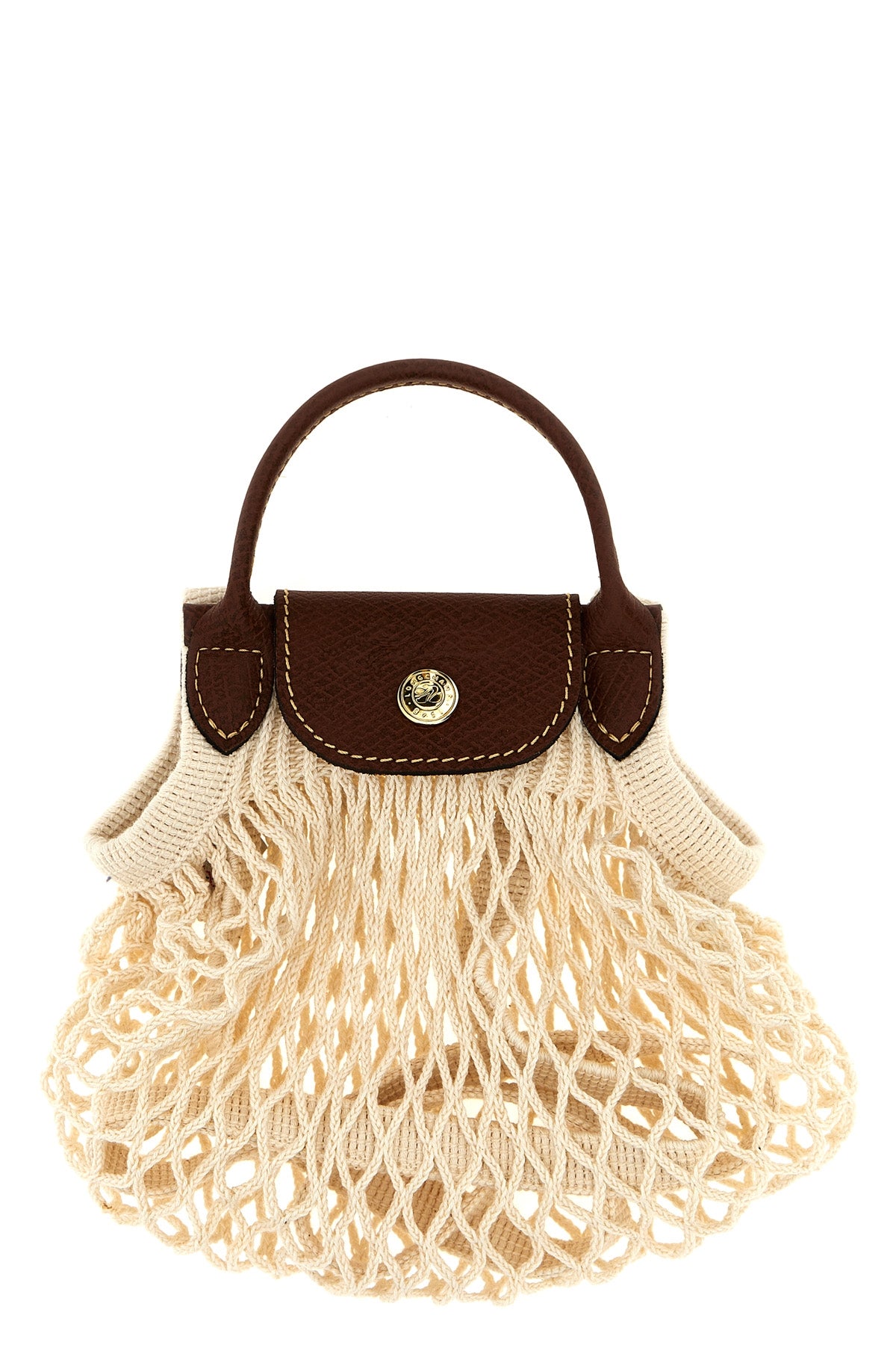 xs le pliage filet crossbody bag in cotton mesh
