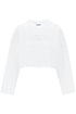 "cropped sweatshirt with rhinestone