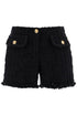 "heritage tweed mini shorts