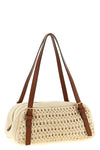crochet raffia shoulder bag