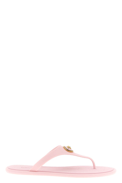 alia flat sandals in rubber