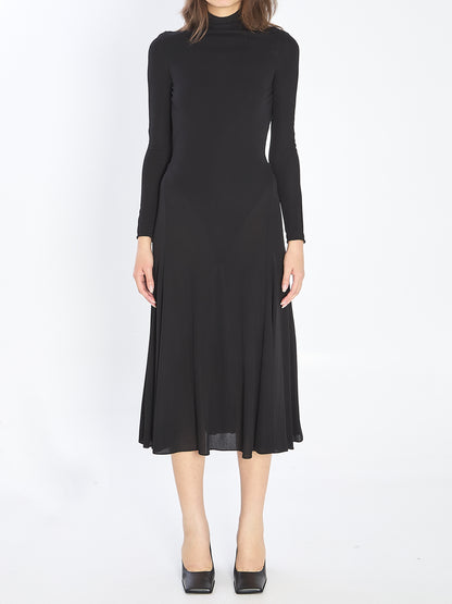 ALAIA 36 fluid jersey dress with heart detail