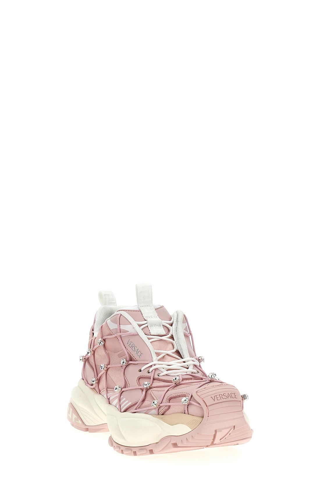 VERSACE 36 versace mercury m_vs_02 mesh and leather sneakers covered