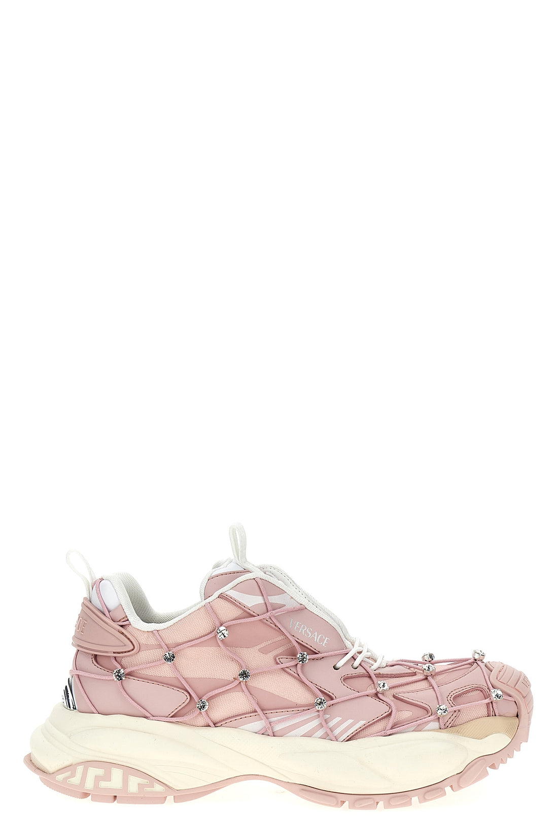 VERSACE 36 versace mercury m_vs_02 mesh and leather sneakers covered