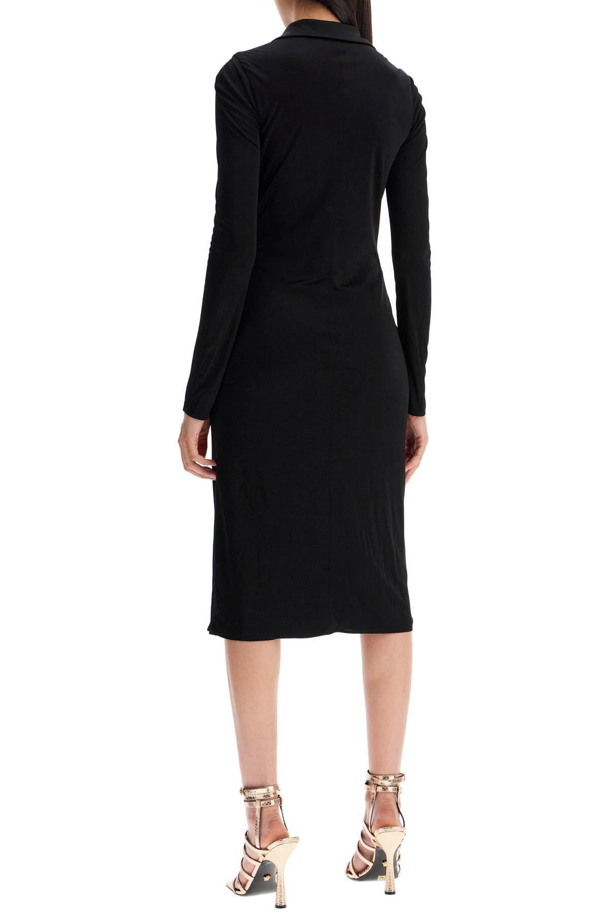 draped jersey dress with