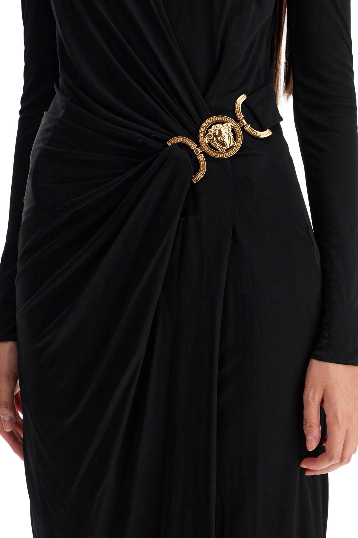 draped jersey dress with