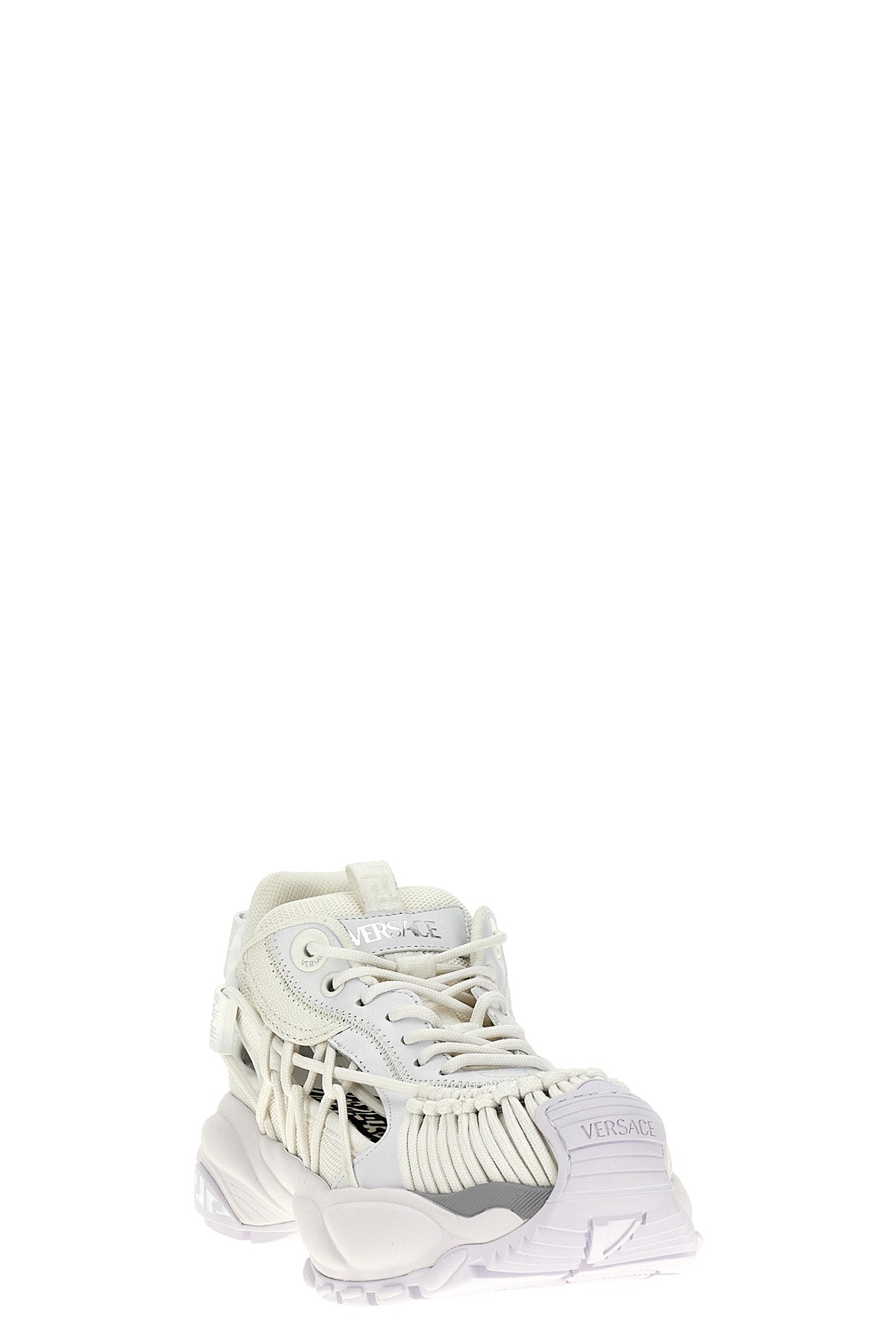 versace mercury m_vs_01 fabric and leather sneakers topped