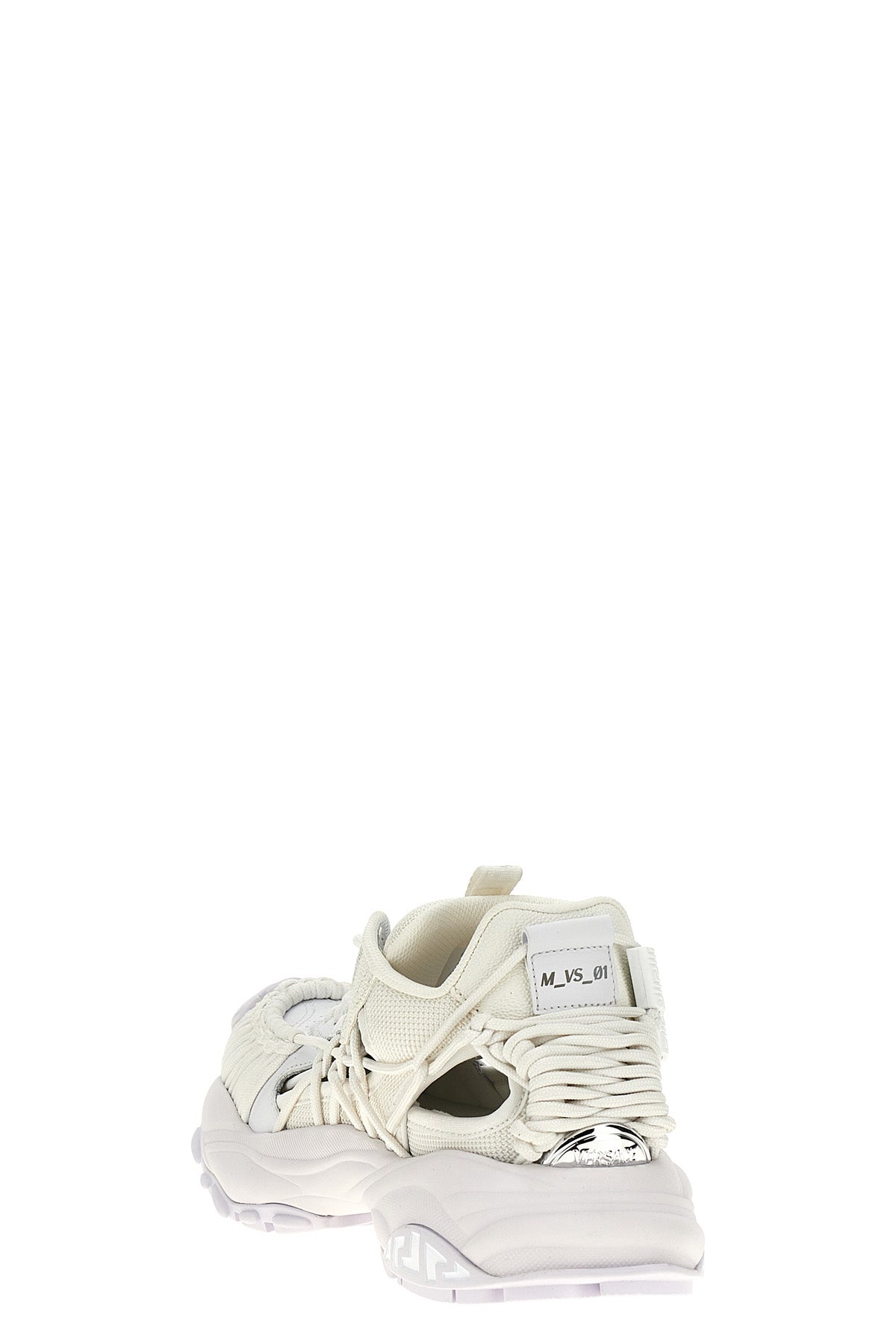 versace mercury m_vs_01 fabric and leather sneakers topped
