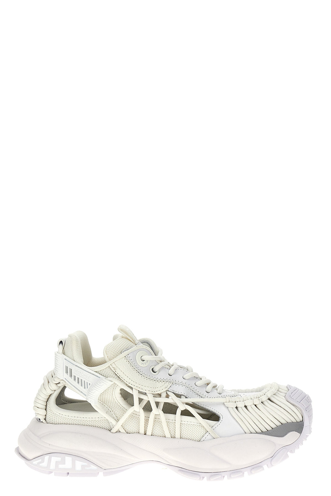 VERSACE 35 versace mercury m_vs_01 fabric and leather sneakers topped
