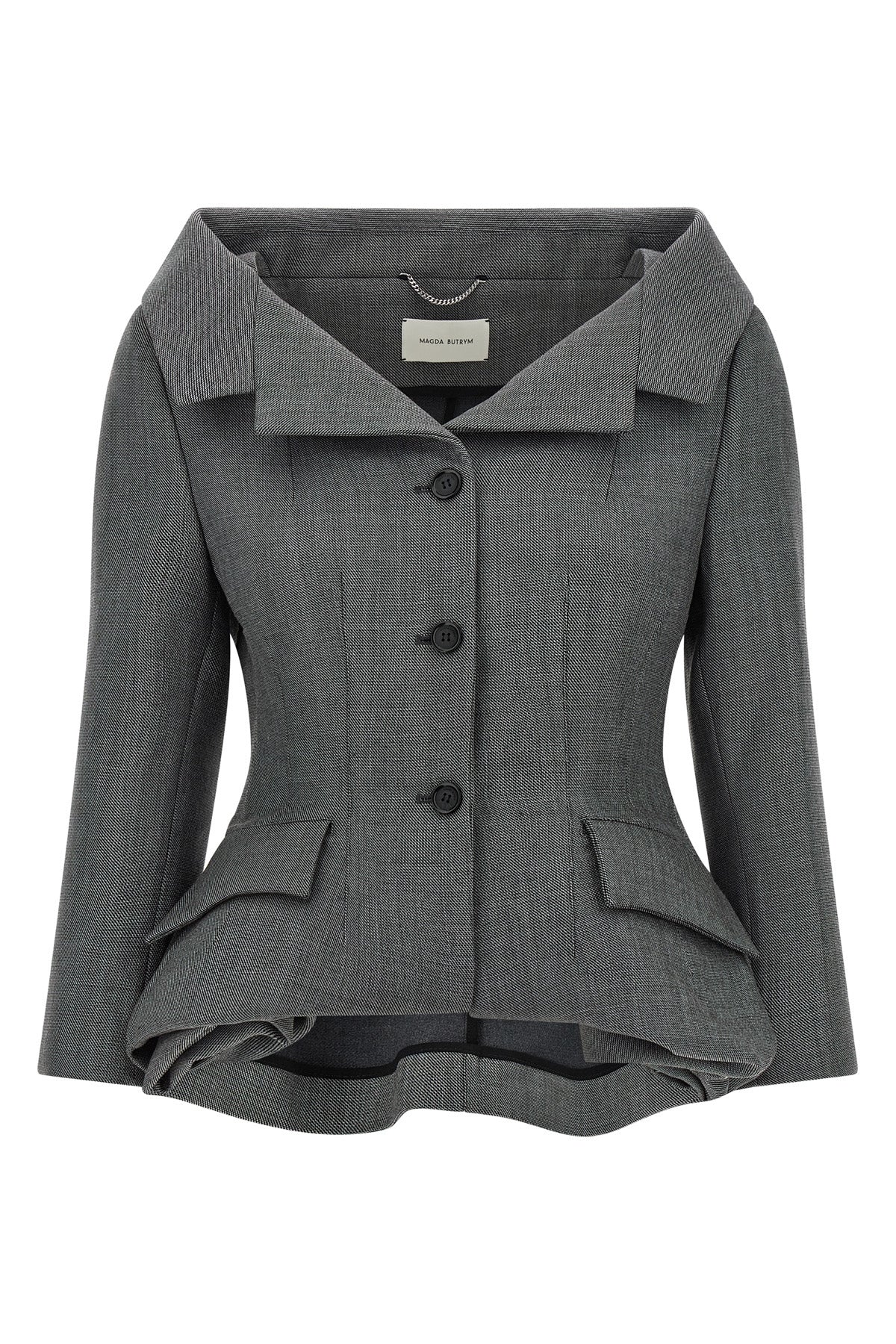 the magda butrym 02 blazer redefines contemporary tailoring through a sculptur