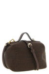 xs le pliage straw-effect canvas crossbody bag