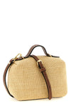 xs le pliage straw-effect canvas crossbody bag