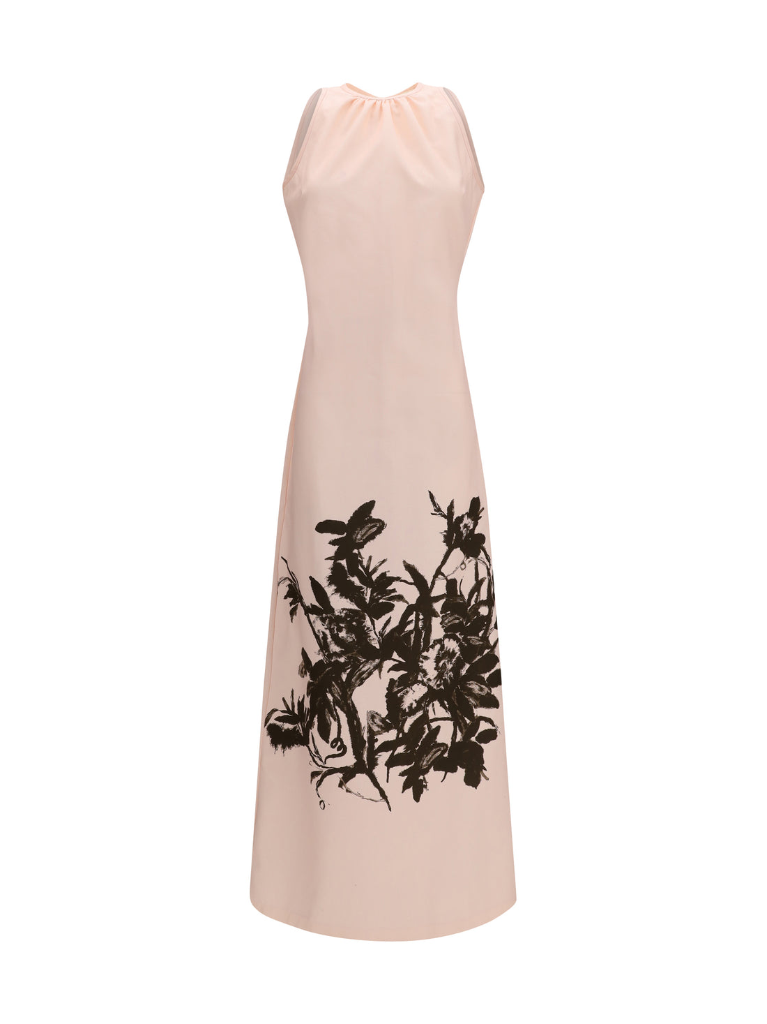 CRIDA MILANO 0 petunia long dress in cotton and viscose duchesse
