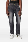 stonewashed cotton denim jeans