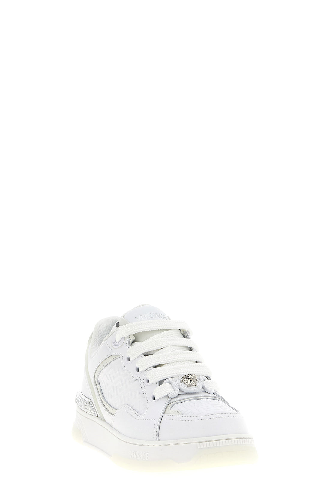 VERSACE 40 biggie basket leather sneakers
