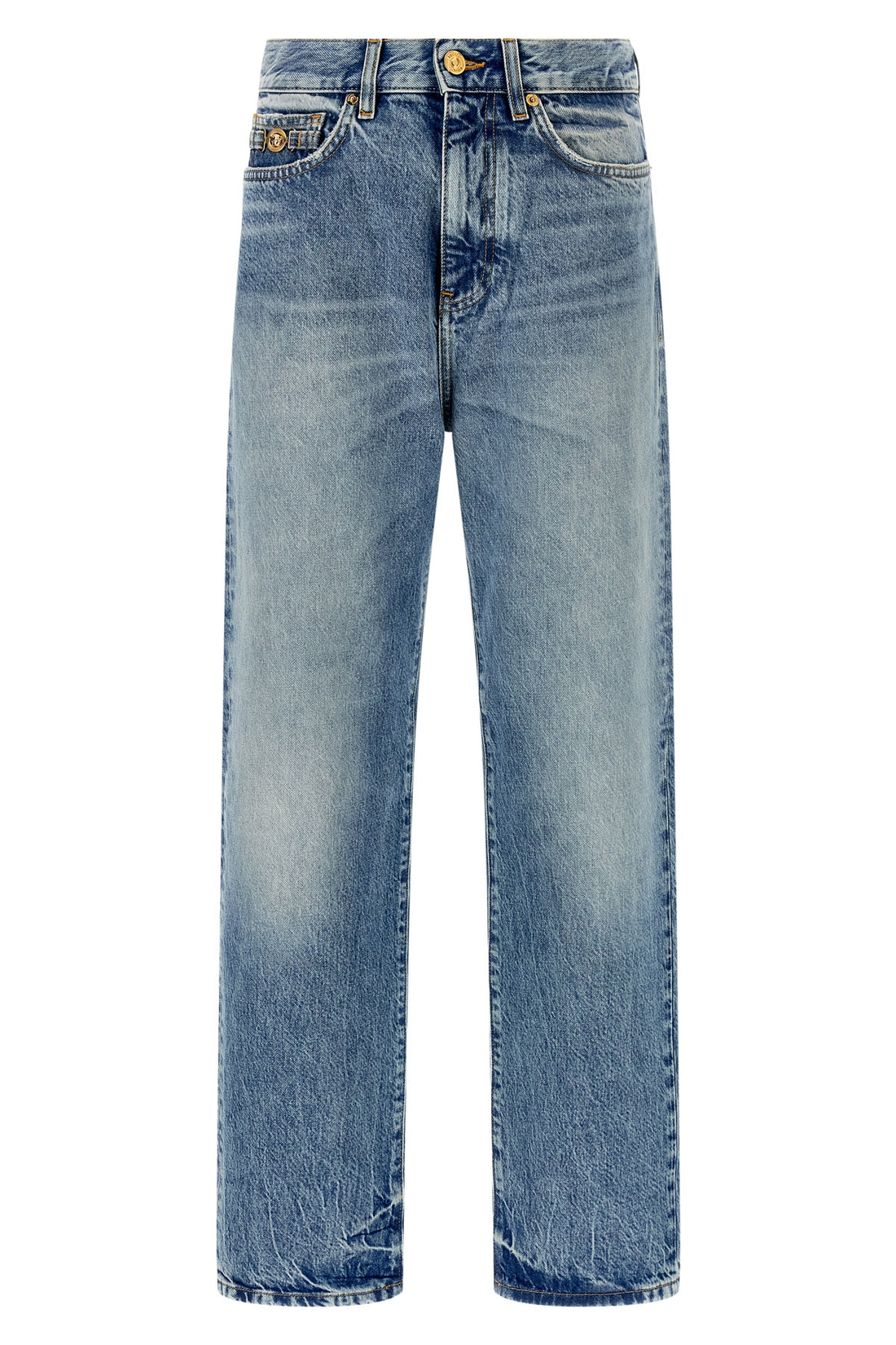 VERSACE 31 stonewashed cotton denim jeans