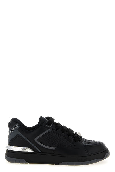 VERSACE 45 biggie basket leather sneakers